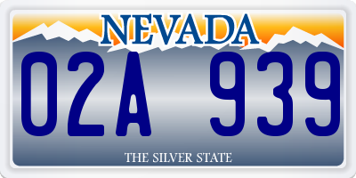 NV license plate 02A939