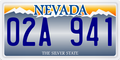 NV license plate 02A941