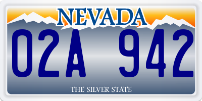 NV license plate 02A942