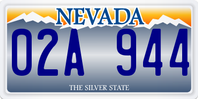 NV license plate 02A944