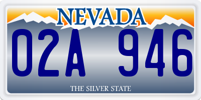 NV license plate 02A946