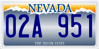 NV license plate 02A951