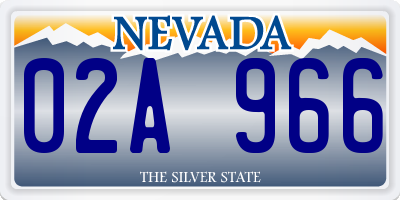 NV license plate 02A966