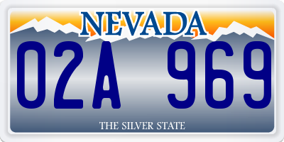 NV license plate 02A969