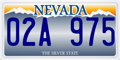 NV license plate 02A975