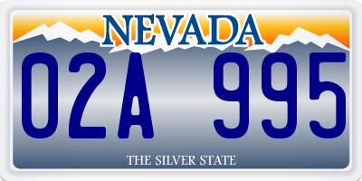 NV license plate 02A995