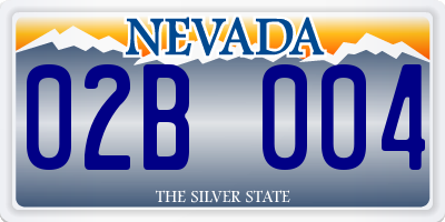 NV license plate 02B004