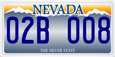 NV license plate 02B008