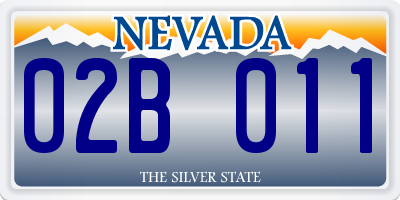 NV license plate 02B011