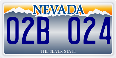 NV license plate 02B024