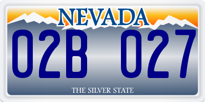 NV license plate 02B027