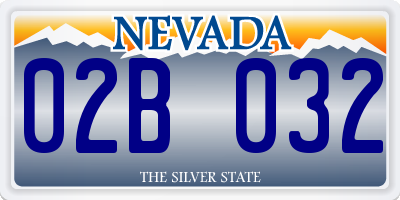 NV license plate 02B032