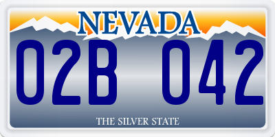 NV license plate 02B042