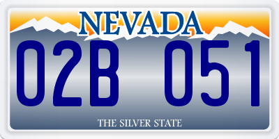 NV license plate 02B051