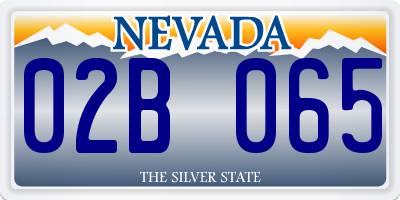 NV license plate 02B065