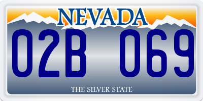 NV license plate 02B069