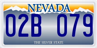 NV license plate 02B079