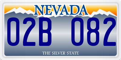 NV license plate 02B082