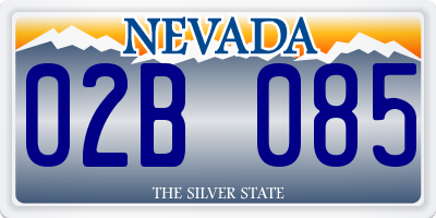 NV license plate 02B085