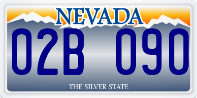 NV license plate 02B090