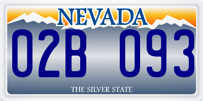 NV license plate 02B093