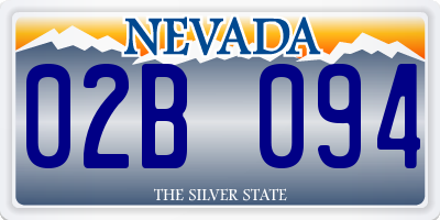 NV license plate 02B094