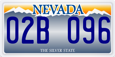 NV license plate 02B096