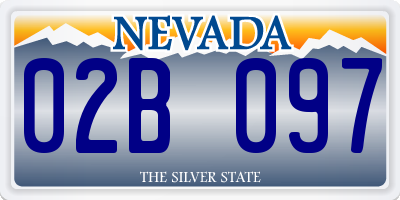 NV license plate 02B097