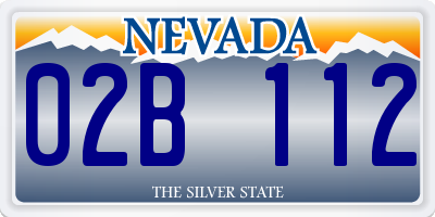 NV license plate 02B112