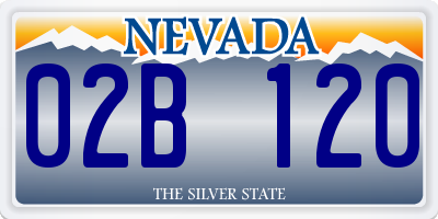 NV license plate 02B120