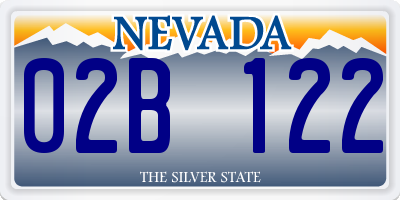 NV license plate 02B122