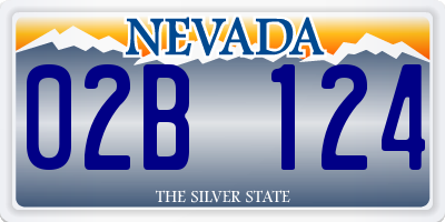 NV license plate 02B124
