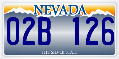 NV license plate 02B126