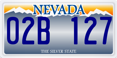 NV license plate 02B127