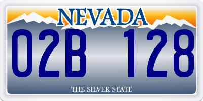 NV license plate 02B128