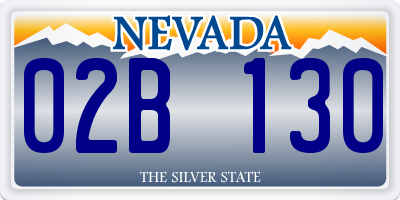 NV license plate 02B130