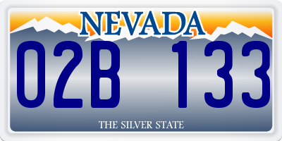 NV license plate 02B133