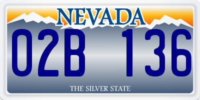 NV license plate 02B136