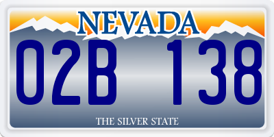 NV license plate 02B138