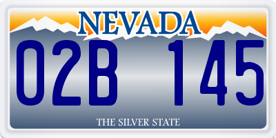 NV license plate 02B145