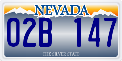 NV license plate 02B147