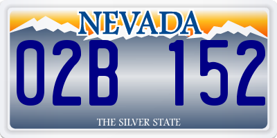 NV license plate 02B152