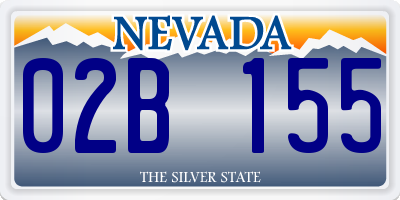 NV license plate 02B155