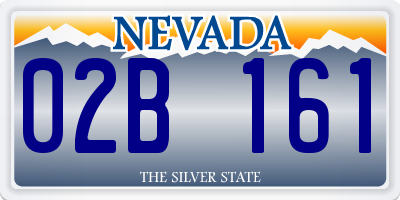 NV license plate 02B161