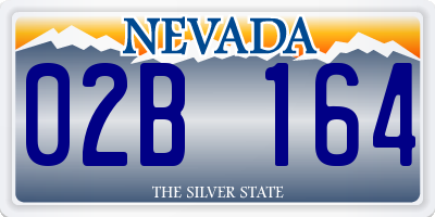 NV license plate 02B164