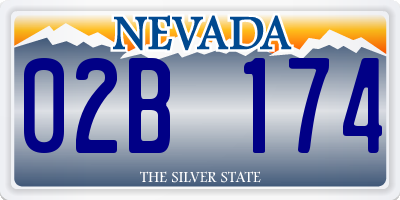 NV license plate 02B174