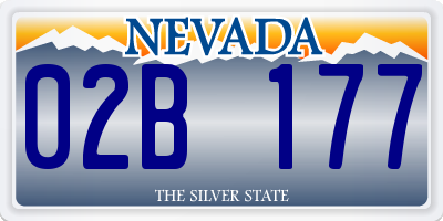 NV license plate 02B177