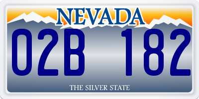 NV license plate 02B182