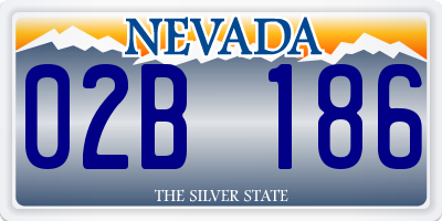 NV license plate 02B186