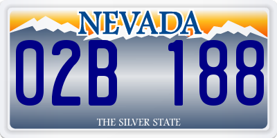 NV license plate 02B188